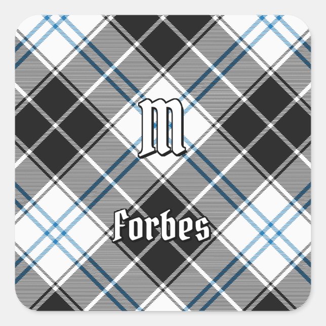 Adesivo Quadrado Clan Forbes Vestido Tartan (Frente)