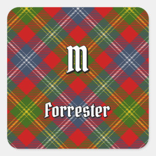 Adesivo Quadrado Clan Forrester Tartan