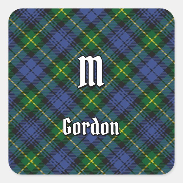 Adesivo Quadrado Clan Gordon Tartan Square Sticker (Frente)