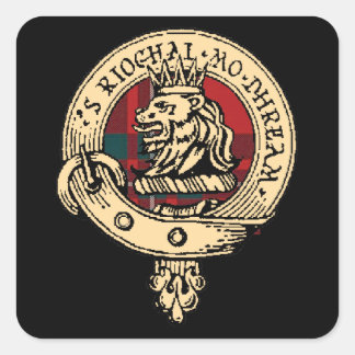 Adesivo Quadrado Clan Gregor Crachá Tartan Sticker