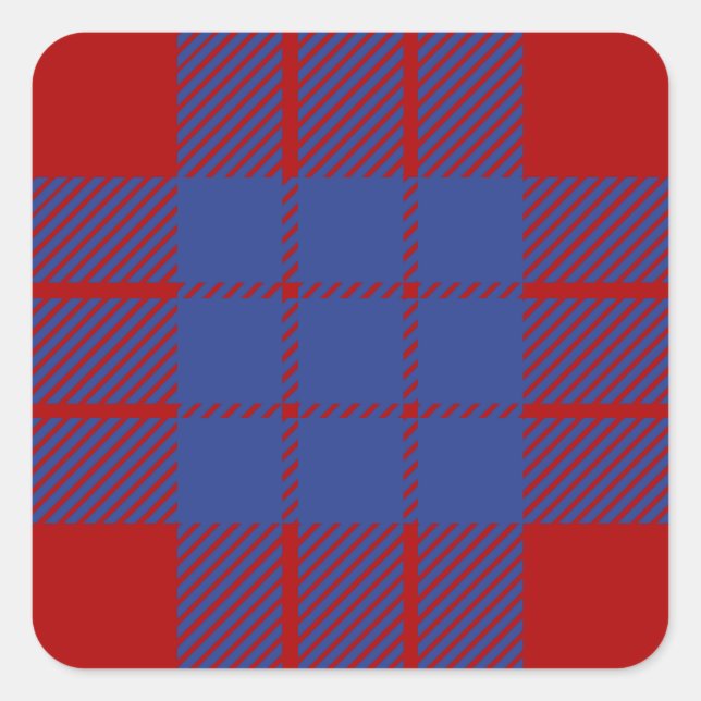 Adesivo Quadrado Clan Hamilton Tartan (Frente)