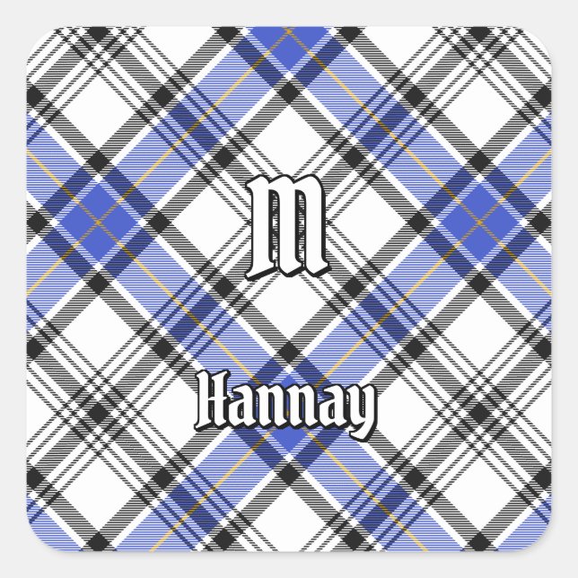 Adesivo Quadrado Clan Hannay Tartan (Frente)