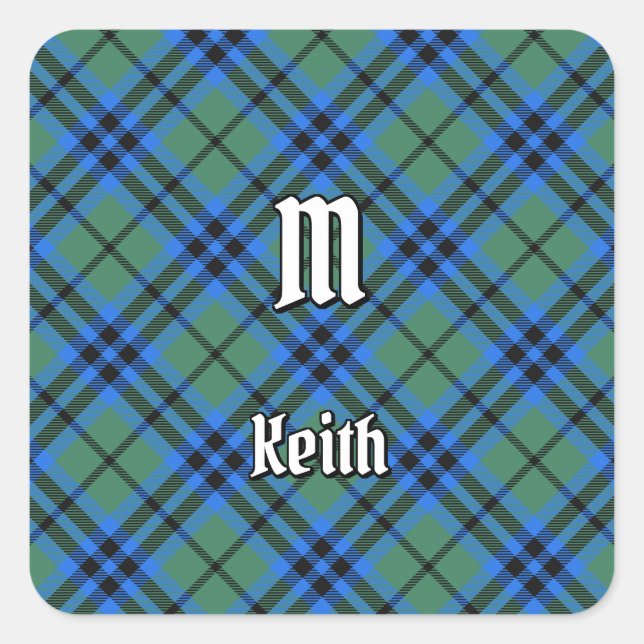 Adesivo Quadrado Clan Keith Tartan Square Sticker (Frente)
