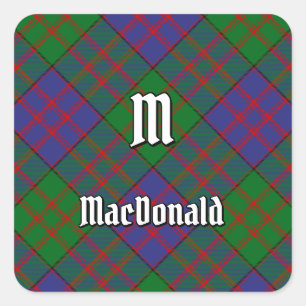 Adesivo Quadrado Clan MacDonald Tartan Square Sticker
