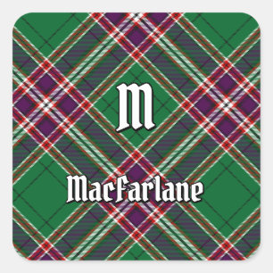 Adesivo Quadrado Clan MacFarlane Modern caçando Tartan