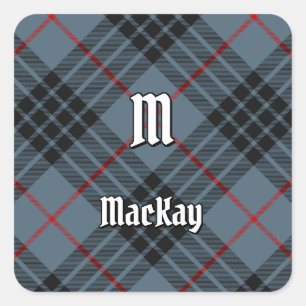 Adesivo Quadrado Clan MacKay Blue Tartan