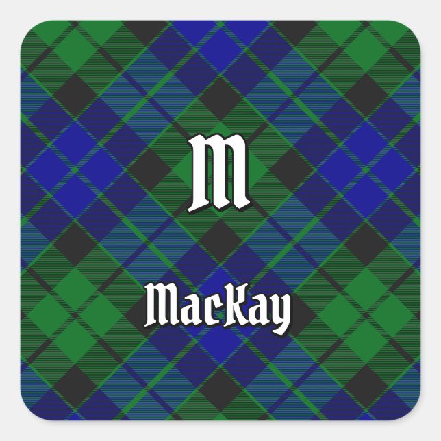 Adesivo Quadrado Clan MacKay Tartan (Frente)