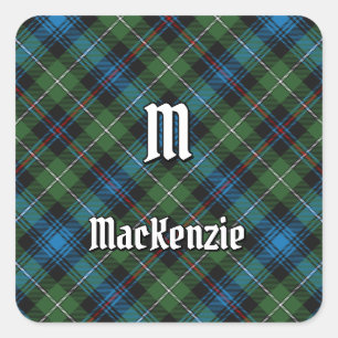 Adesivo Quadrado Clan MacKenzie Tartan Square Sticker