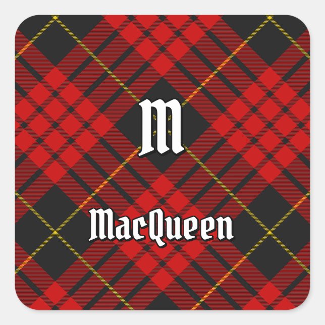 Adesivo Quadrado Clan MacQueen Tartan (Frente)