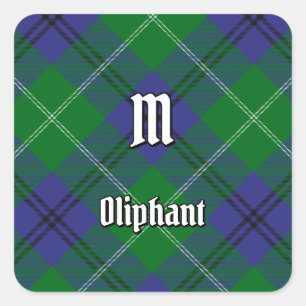 Adesivo Quadrado Clan Oliphant Tartan Square Sticker