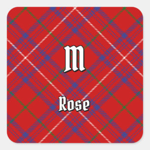 Adesivo Quadrado Clan Rosa Tartan