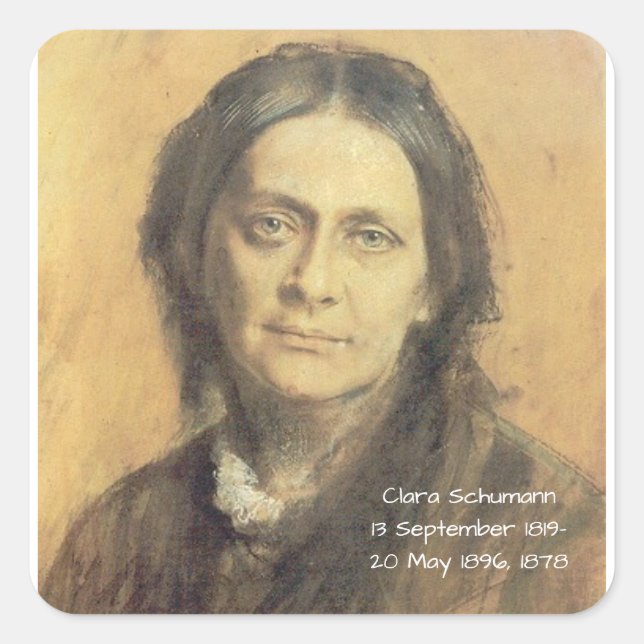Adesivo Quadrado Clara Schumann, 1878 (Frente)
