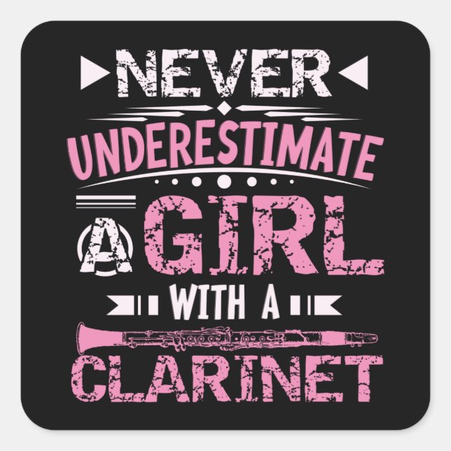 Adesivo Quadrado Clarinet (Frente)