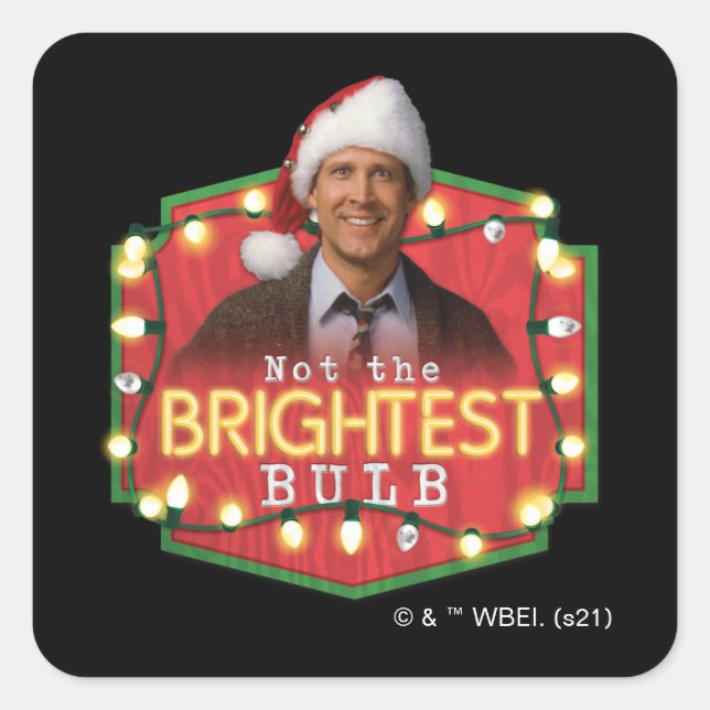 Adesivo Quadrado Clark Griswold | Not the Brightest Bulb (Frente)