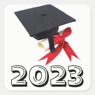 Adesivo Quadrado Classe de 2023 White Square Sticker by Janz