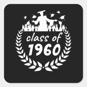 Adesivo Quadrado classe de design de graduação ou reunião de 196