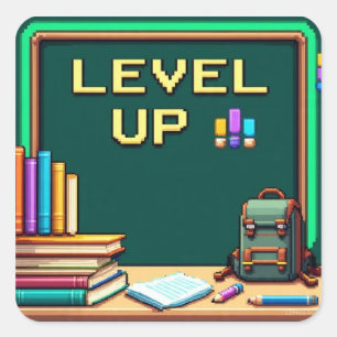 Adesivo Quadrado Classe de Estudos de Nível Superior de Arte Pixel