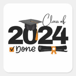 Adesivo Quadrado Classe De Graduação 2024