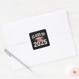 Adesivo Quadrado Classe de graduação de 2025 - Classe de Formando O