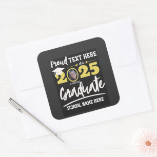 Adesivo Quadrado Classe Personalizada de Graduação da Família Orgul