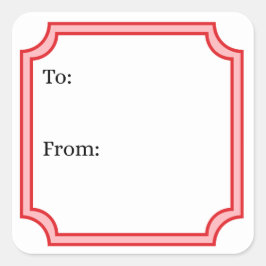 Adesivo Quadrado Classic Red Square Sticker