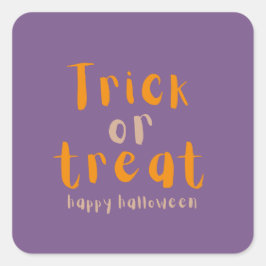Adesivo Quadrado Clássico De Halloween Ou Pau Quadrado De Tratament