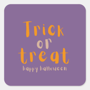 Adesivo Quadrado Clássico De Halloween Ou Pau Quadrado De Tratament