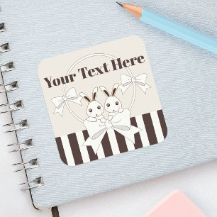 Adesivo Quadrado Clássico Moderno Stripe Bonito Bico