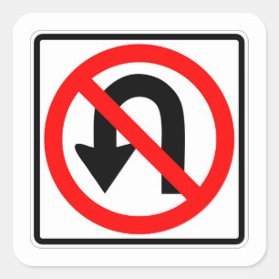 Adesivo Quadrado Clássico muito divertido Não Vire o Sign Sticker