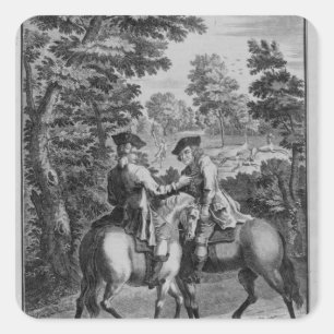 Adesivo Quadrado Claude Duval que rouba o latifundiário Roper