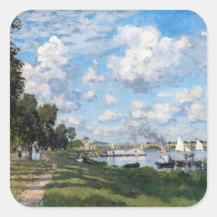 Adesivo Quadrado Claude Monet - A Bacia em Argenteuil