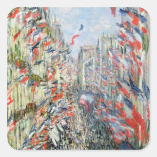Adesivo Quadrado Claude Monet   a rua Montorgueil, Paris