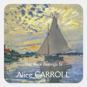 Adesivo Quadrado Claude Monet - Barco à vela em Le Petit-Gennevilli