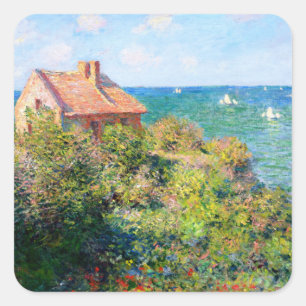 Adesivo Quadrado Claude Monet: Casa de campo de Fishermans em