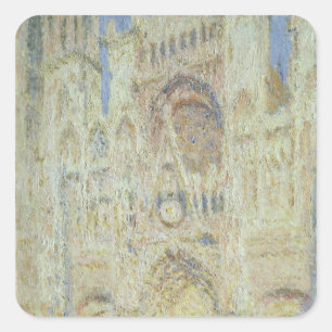 Adesivo Quadrado Claude Monet   Catedral de Rouen em Sunset, 1894