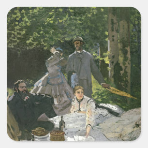 Adesivo Quadrado Claude Monet Dejeuner sur l'Herbe, Chailly