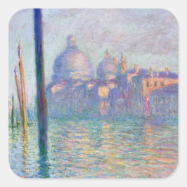 Adesivo Quadrado Claude Monet - Grande Canal, Veneza