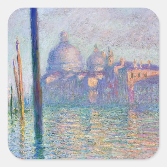 Adesivo Quadrado Claude Monet - Grande Canal, Veneza (Frente)