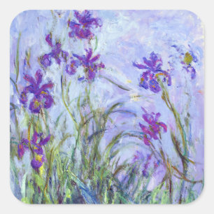 Adesivo Quadrado Claude Monet - Íris Lilases / Iris Mauves