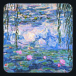 Adesivo Quadrado Claude Monet - Lírios Água, 1919,<br><div class="desc">Lírios d'água,  1919,  famosa pintura de Claude Monet.</div>