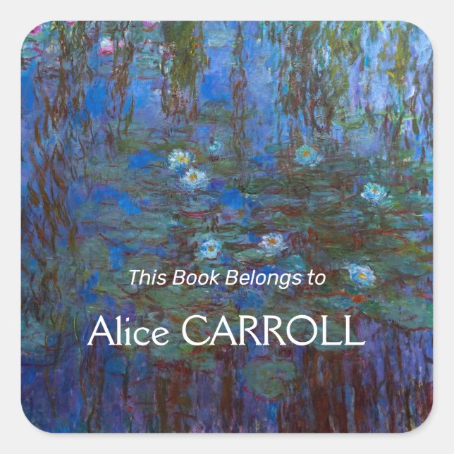 Adesivo Quadrado Claude Monet - Lírios Azuis (Frente)