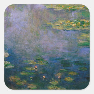 Adesivo Quadrado Claude Monet - Lírios Hídricos