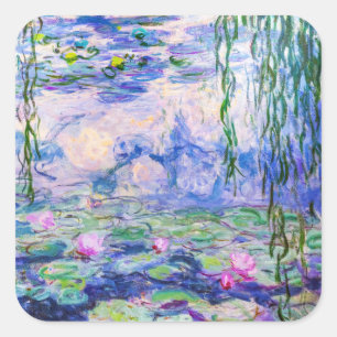Adesivo Quadrado Claude Monet - Lírios/Ninfas 1919