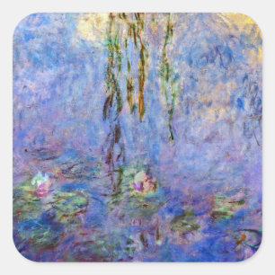 Adesivo Quadrado Claude Monet - Nenúfares