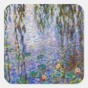 Adesivo Quadrado Claude Monet - Nenúfares