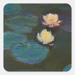 Adesivo Quadrado Claude Monet Nenúfares Arte a Óleo Impressionista