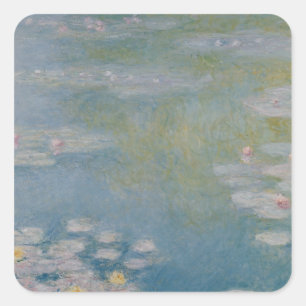 Adesivo Quadrado Claude Monet Nympheas em Giverny, 1908