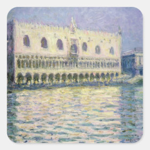 Adesivo Quadrado Claude Monet o Palácio Ducal, Veneza, 1908