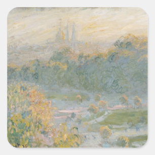 Adesivo Quadrado Claude Monet   o Tuileries 1875