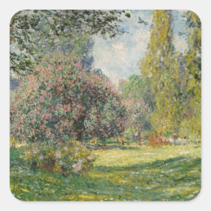 Adesivo Quadrado Claude Monet  Paisagem: Parc Monceau